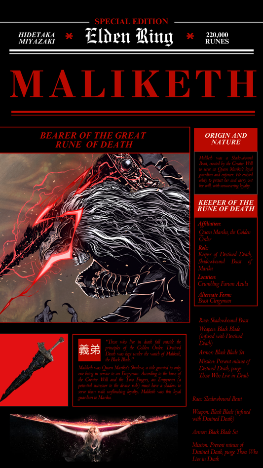 Elden Ring poster (Maliketh)